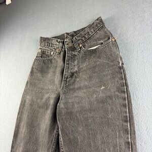 Vintage Levis 512 Jeans Women's 22x26 Black Slim Fit Tapered Leg 90s USA Made